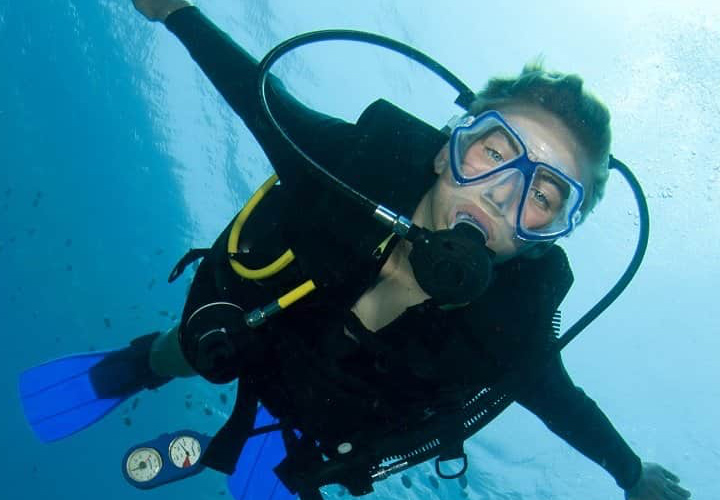 Scuba diving adventure in Crete exploring underwater marine life